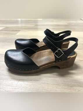 Sandgrens Swedish Clogs Women 42 US 11 Black  Mary Jane Leather Handmade Comfort